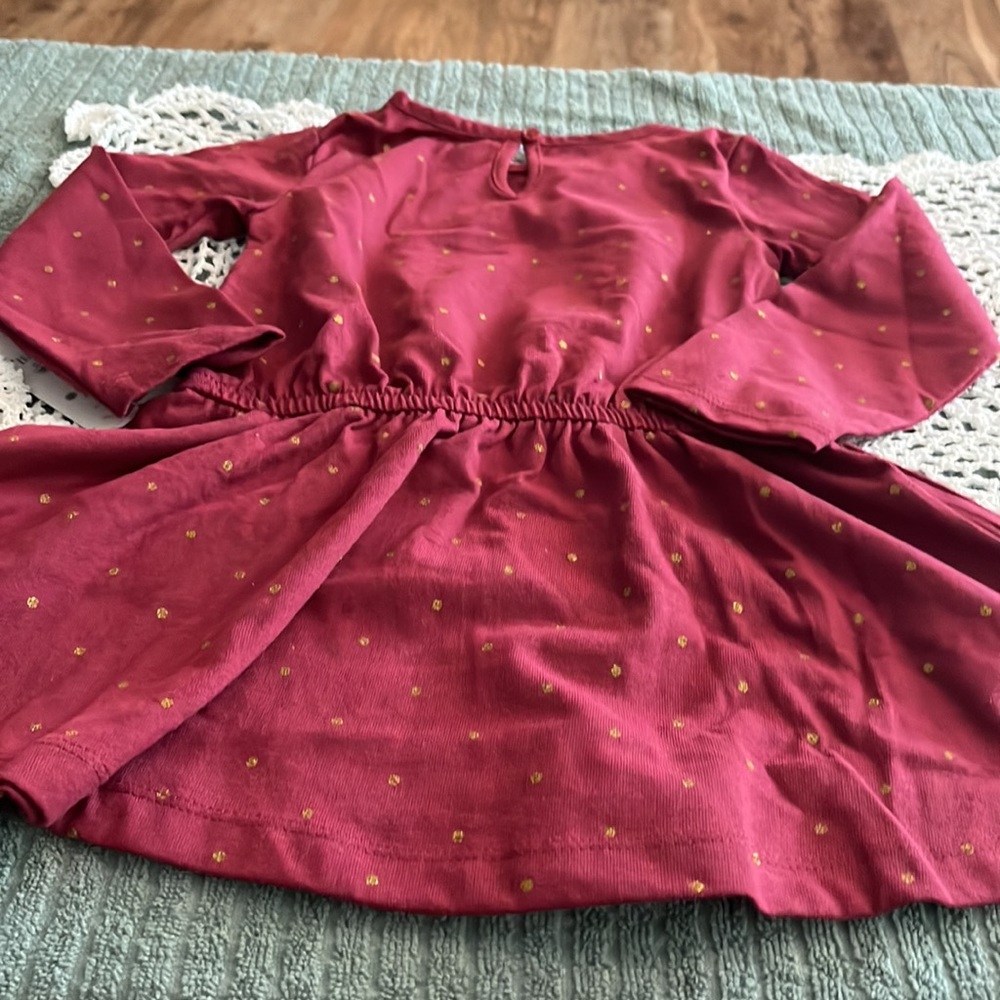 Girls Just one you.  Made by Carters maroon with gold spots. Size 2T - Picture 6 of 6
